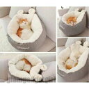 新生活応援 ペットベッド Mサイズ クッション 猫 ベッド 犬猫用 小型犬 寝床 猫 寒さ対策 ふかふか 通年タイプ 大人気 猫ハウス 防寒 クッション キャッ...