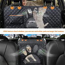 新生活応援 ペット用ドライブシート 車用ペットシート カバー 後部座席 可視メッシュ窓 車シート カーシートカバー長さ調節可能 滑り止め 防水防汚 折り畳み式 ...