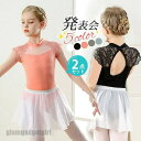 送料無料 2点セット バレエ レオタード 子供 レース スカート付 キッズ ジュニア レッスン着 ダンス 衣装 女の子 幼稚園 小学生 新体操 練習 発表会 プ...