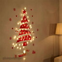 LEDウォールステッカー クリスマス 飾り ショップ用 記念撮影 貼ってはがせる お正月 ツリー リース タペストリー アドベントカレンダー オーナメント クリスマスツリー パーティー 装飾 店内装飾 飾り付け かざり 送料無料 新生活
