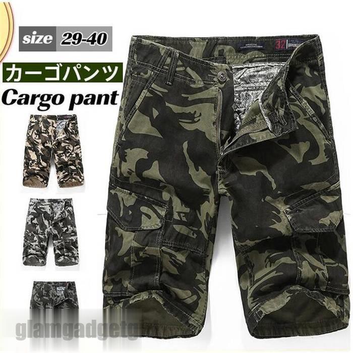カーゴパンツ メンズ カジュアルパンツ ショートパンツ 五分丈 迷彩柄 マルチポケット ゆったり アウトドア おしゃれ 通気 登山 釣り バイク 春夏 プレゼント ギフト 新生活