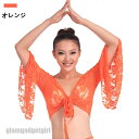 ベリーダンス衣装 社交ダンス衣装 トップス 女性用 DANCE 練習着 単品 ダンスウェア コスプレ イベント カジュアル ステージ衣装 11色選可 イェロー ...