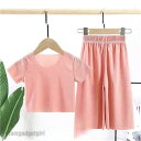 子供服 セットアップ キッズ 女の子 薄手 通気 2点セット 涼しい 半袖 パンツ シャツ+ズボン カジュアル パンツセット 春夏着 上下セット 小学生 通学着 可愛い子供服 女の子 安い 100 110 120 新生活