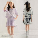 子供服 セットアップ ジャージ キッズ 女の子 薄手 通気 2点セット 涼しい 半袖 パンツ シャツ+3分ズボン カジュアル パンツセット 春夏着 上下セット 小学生 通学着 可愛い子供服 女の子 安い 100 新生活