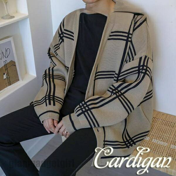 カーディガン メンズ 春 秋服 冬 おしゃれ 紳士服 ショート 通勤 チャック柄 上品 テーラード トレンチコート ビジネス スプリングコート アウター プレゼント ギフト 新生活