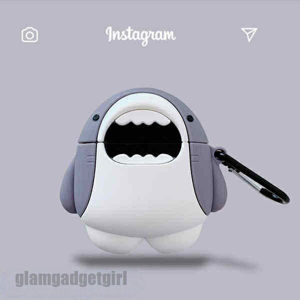 AirPods第1 2 3世代 AirPodsPro第1 2世代専用 イヤホンケースのカバー シリコン 保護カバー サメ 耐久性 耐衝撃 ワイヤレス おしゃれ ...