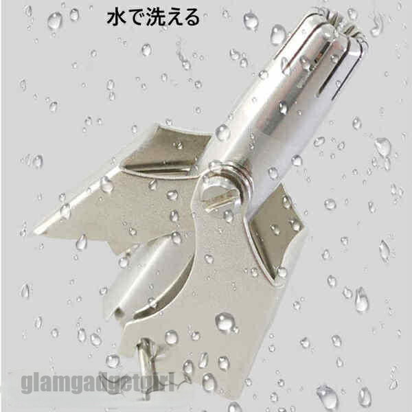 鼻毛カッター 充電不要 手入れ用に 操作簡単 ステンレス素材 水洗可能 色落ちなし 携帯便利 ロータリー式鼻毛カッター スリッサー 鼻毛スリッサー 鼻毛 回転式...