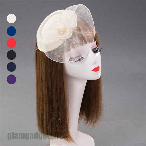 「楽天ス一パ一SALE 10%OFF」礼装帽子 ヘッドドレス トーク帽 ヘアアクセサリー ウェディングハット ミニ 帽子 チュール フラワー 小物 ブライダル小物 ウェディング パーティー 結婚式 二次会 披露宴 ヘアー ウール プレゼント 新生活