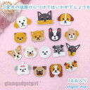 ワッペン アイロン刺繍ワッペン 16枚セット 犬 アップリケワッペンDIY 飾り 可愛い装飾 パッチ 大人 子供 補修 アップリケ 幼稚園 保育園 衣類 浴衣 ...