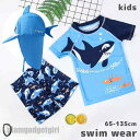 水着 スイムウェア キッズ ベビー パンツ 3点セット 目安身長:65cm-135cm スイムキャップ みずぎ 子供用 こども プール 海 水遊び ビーチ ジュニア 夏 海外旅行 沖縄 幼稚園 かわいい 子供 新生活
