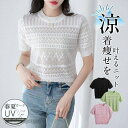 送料無料 ニット トップス レディース セーター 夏 半袖 接触冷感 涼しい 冷房対策 柔らかい インナー 通勤通学 ビジネス ゆったり プルオーバー シンプル...