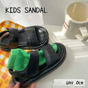 送料無料 キッズファッション サンダル キッズ 子供用 男の子 女の子 靴 フェイクレザー レザー調 マジックテープ ベルクロ サイズ調整可能 ぺたんこ 新生活