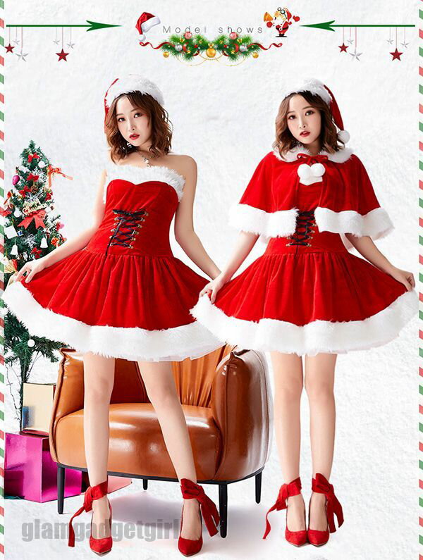 新生活 クリスマスシリーズ サンタ コスプレ衣装 レディース サンタクロース クリスマス コスチューム フード付き マント 大人 サンタ服 子供 サンタ フレア...