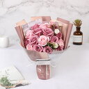 新生活 ソープフラワー 花束 ブーケ ソープフラワーギフト 枯れない花 石鹸花 カーネーション バラ 花 ボックス 造花 フラワー お見舞い プレゼント ギフト...