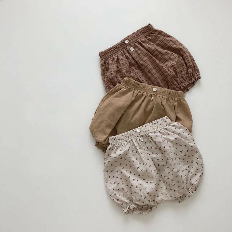 送料無料 ベビー ブルマパンツ おむつカバー ショートパンツ かぼちゃパンツ オーバーパンツ 布帛 べビー服 赤ちゃん ボトムス ベビーウ