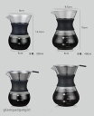 新生活 コーヒーサーバー ステンレスフィルター コーヒードリップ器具 コーヒードリッパー プレゼント コーヒードリッパー 耐熱ガラス(400ML) コーヒーカラ...