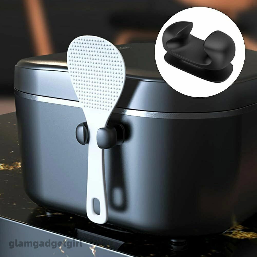 新生活 取付簡単 しゃもじ 粘着タイプ 5個 多機能 しゃもじ置き 紛失防止 しゃもじポケット しゃもじホ..