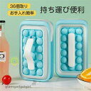 新生活 丸氷 製氷皿 お手入れ簡単 製氷器 2way おしゃれ アイスボール 大容量 取っ手付き 冷たい 氷を作る容器 水筒 食品級 シリコン 36個取り