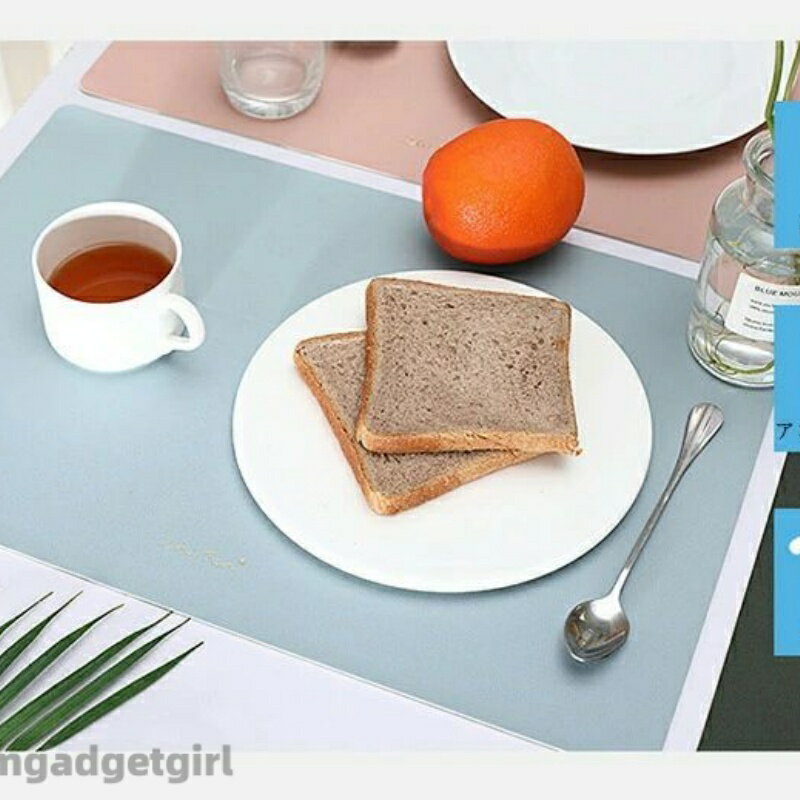 新生活 ベージュ グレー グリーン ホワイト ブラック ランチマット インテリア テーブルクロス 敷物 傷防止 汚れ 水洗い可 北欧 おしゃれ 撥水加工 プレースマット 食卓 PUレザー 45cm×30cm 【両面使用マット4枚セット】ランチョンマット