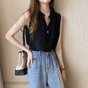 ノースリーブ ブラウス レディース 袖なし 襟付き シャツブラウス レディース 春夏 無地 トップス カジュアル おしゃれ 薄手 スーツ インナー タ プレゼン...