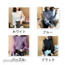 レースブラウス レディース 春秋 秋冬・レース付きブラウス シャツブラウス きれいめ フェミニン 長袖 トップス 丸襟 ゆったり 無地 切り替え フ プレゼント...