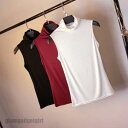 タートルネック 春 2点セット トップス 紫外線対策 2点セット タンクトップ インナー レディース シンプル 薄手 首の日焼け 日焼け対策 無袖 t プレゼン...