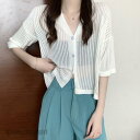 uvカット 半袖 重ね着 春 カーディガン ショート 夏 ボレロ UV メッシュ編み サマーニット ショート 肌見せ 丈 シアーカーディガン プレゼント ギフト...