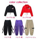キッズ ダンス衣装 男の子 女の子 長袖 へそ出しトップス パーカー 黒パンツ ダンスパンツ カーゴパンツ ブラック ベージュ パープル レッド 裾絞り キッズ...