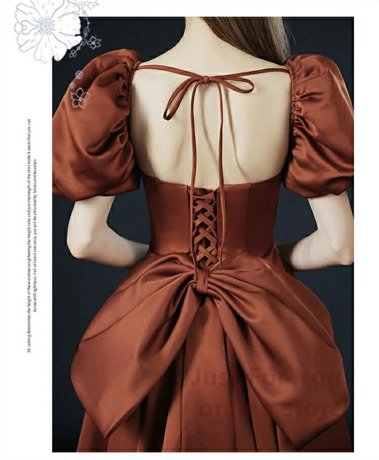 カラードレス 付け袖 ロングドレス 編み上げ パフスリーブ 2way 3way ワンピース ウェディングドレス 格安 ウエディングドレス 結婚式 二次会 プリンセス イブニングドレス コンサート コンクール ブライダル 花嫁 披露宴 ベアトップ 前撮り 発表会 演奏会 後撮りフォト