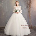 韓国風 ウェディングドレス ウエディングドレス ドレス 白 aライン 二次会ドレス 花嫁ドレス ロングドレス フレア袖あり 花嫁 二次会 ウエディングドレス 透...