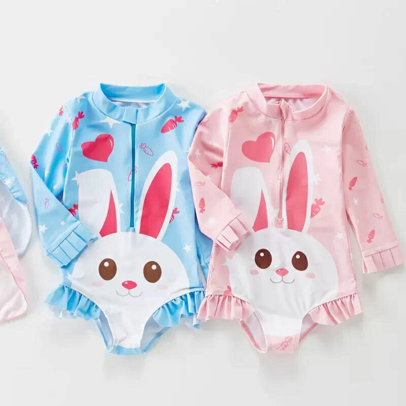 キッズ 水着 女の子 セパレート 長袖 2点セット 水着 女の子 ワンピース ジュニア みずぎ 女児 水着 女の子 吸水速乾 おしゃれ 子ども 水着 スイミング 水遊び 子供 ラッシュガード 水着 90 100 110 120 130ピンク　ブルー