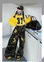 子供ダンス 女の子 黄色い 長袖トップス 星 迷彩柄 カーゴパンツ カーキグリーン イエロー パーカー へそ出し キッズダンス衣装 ヒップホップ セットアップ かっこいい ジャズ k-pop ストリート 演出服 練習着 hiphop 120-170