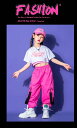 子供服 ダンス衣装 hiphop 男の子 女の子 半袖セット ピンク 白 パンツセット スカート ダンス衣装 ゆったり 大きいサイズ チアガール チアダンス 団体演出 イベント用