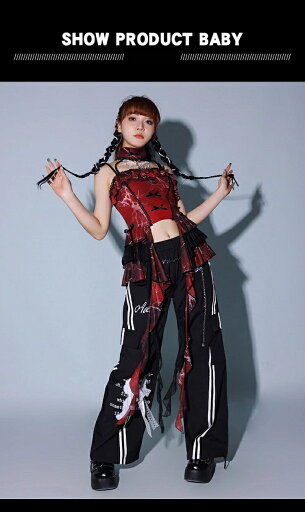 赤 黒 ダンス衣装 k-pop レディース セットアップ 大人 夜店 クラブ バー 舞台 イベント トップス ヘソ出し パンツ アイドル衣装 ジャズ チアダンス ダンス 演出服 ヒップホップ 応援ダンス セクシー 練習着 おしゃれ S M L XL 赤 黒 ダンス衣装 k-pop レディース セットアップ 大人 夜店 クラブ バー 舞台 イベント トップス ヘソ出し パンツ アイドル衣装 ジャズ チアダンス ダンス 演出服 ヒップホップ 応援ダンス セクシー 練習着 おしゃれ S M L XL