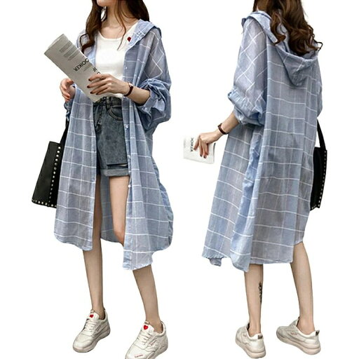 チェック柄 シャツ ロング丈 UVカット ラッシュガード レディース 薄手 カジュアルシャツ アウター 日焼け止め服 ゆったり カバーアップ 紫外線対策 チェック柄 シャツ ロング丈 UVカット ラッシュガード レディース 薄手 カジュアルシャツ アウター 日焼け止め服 ゆったり カバーアップ 紫外線対策