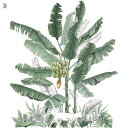 ウォールステッカー 植物 30*100cm 2枚セット 特大 シール 北欧 緑 木 葉 グリーン おしゃれ アート 剥がせる 飾り 南国 花 DIY インテリア リビングルーム ポスター ステッカー ウォール 装飾 観葉植物 北欧 ウォールペーパー 寝室 壁飾り