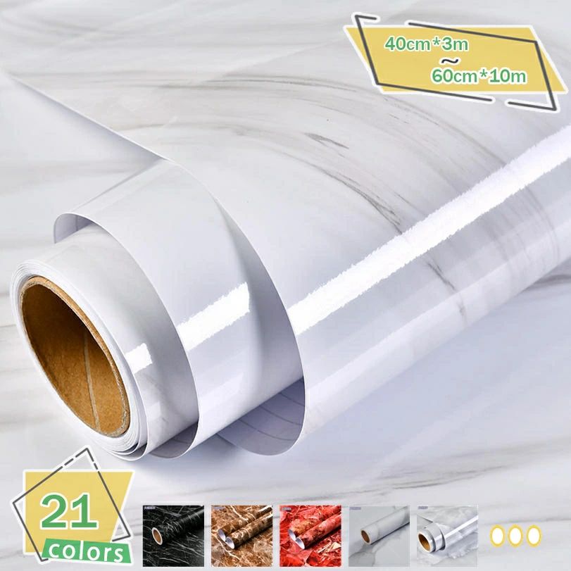 壁紙 10m 大理石シール リメイクシート 壁紙シール のり付き はがせる壁紙 防水 キッチン 白玉 北欧 か..