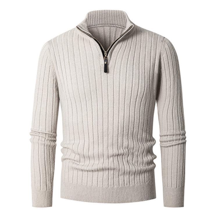 ニットセーター ハーフジップ メンズ ハーフジップ ニット メンズニット 春物 秋服 送料無料 ニット メンズ セーター おしゃれ ハーフジップ 細身 スリム リブ編み シンプル 無地 ストライプ ブラック ホワイト グレー 黒 白 大人