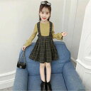 子供服 普段着 子ども服 セットアップ ジャンパースカート 150 サロペット 女の子 ワンピース 長袖 100 子供ドレス チェック 春秋 おしゃれ 可愛い ...