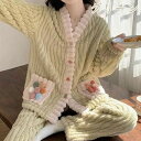 パジャマ あったか 防寒 長袖 ふわふわ もこもこ セットアップ 2color 厚手 ルームウェア 冬用 6color 上下2点 ウェア キッズ おしゃれ 可愛...