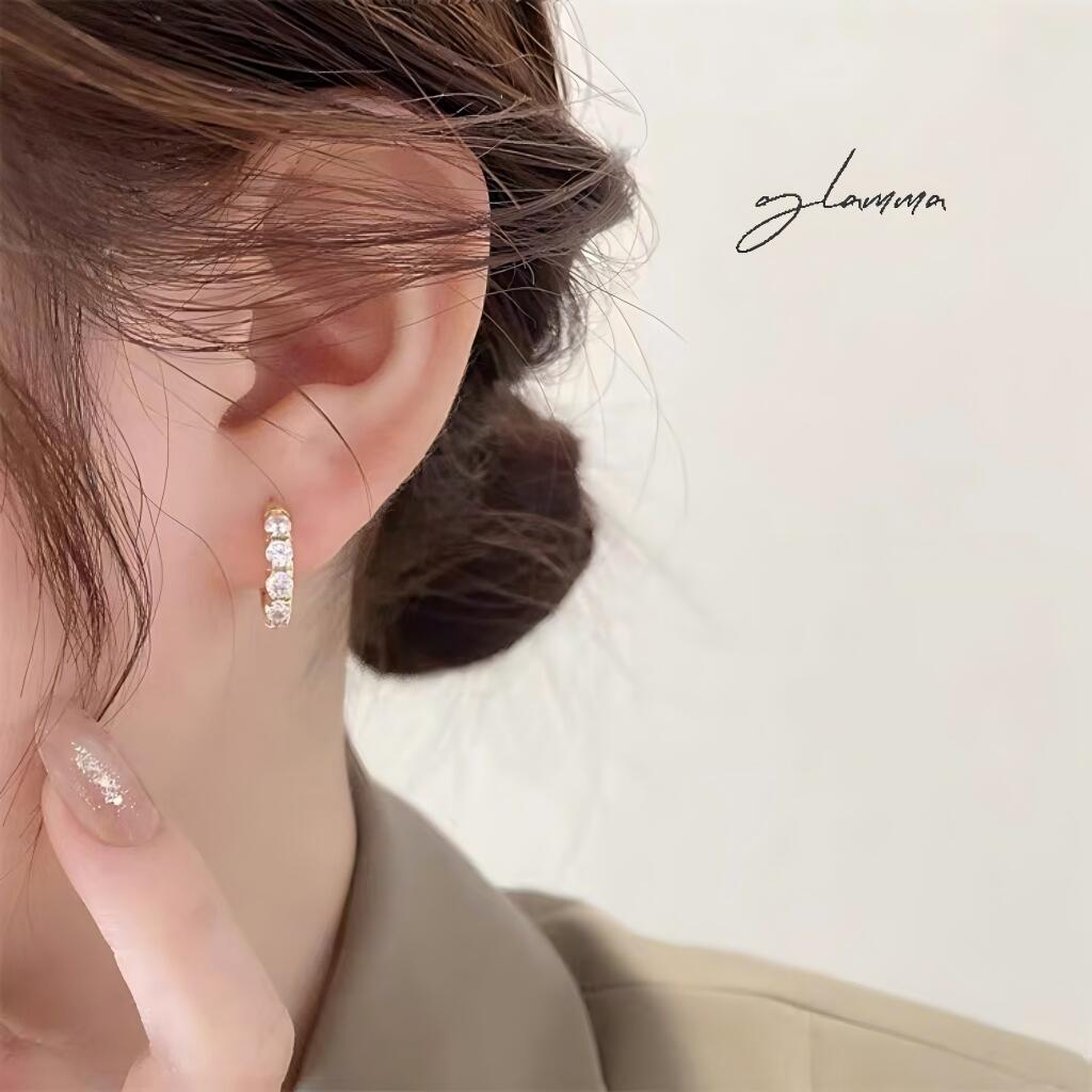 ピアス フープピアス 金属アレルギー対応 つけっぱなし K18コーティング シンプル 大人 上品 キレイめ 小さめ 軽量 人気 可愛い トレンド 高級感 高見え セレモニー / オケージョン ギフト プレゼント 送料無料 GLAMMA