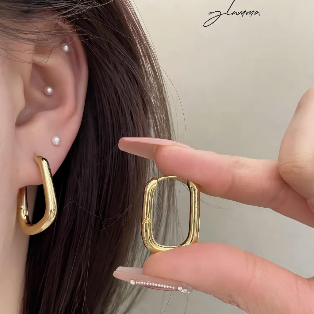 ピアス フープピアス 金属アレルギー対応 つけっぱなし K18コーティング シンプル 大人 上品 キレイめ 小さめ 軽量 人気 可愛い トレンド 高級感 高見え セレモニー / オケージョン ギフト プレゼント ゴールド シルバー 送料無料 GLAMMA