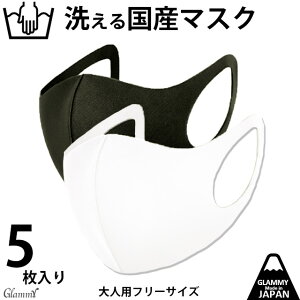 【送料無料】マスク 日本製 布マスク 白 黒 1セット5枚入り 洗える 水着素材 立体 クリスマス 成人式 お正月 男性用 メンズ 女性用 レディース 洗濯可 介護 お風呂 水濡れOK メール便OK ネコポス/item-0046