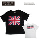 ★半額セール★【ベビーギャング】ユニオンジャック半袖Tシャツ[70cm/80cm/90cm/100cm/110cm/120cm/130cm]　おしゃれ　ベビー服　赤ちゃん　キッズ　子供服　出産祝い　プレゼント　冬服　ブランド　ハーフバースデー　衣装　Tシャツ　小学生