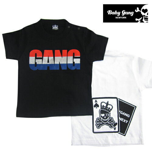 ★半額セール★【ベビーギャング】CARD半袖Tシャツ[70cm/80cm/90cm/100cm/110cm/120cm/130cm/140cm/150cm/160cm] おそろい ペア 親子 お揃い ベビー キッズ　出産祝い　男の子 女の子 Tシャツ　人気　お洒落　親子ペアルック　親子ペア　おしゃれ　ブランド　赤ちゃん