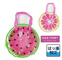 ★セール★【KIDS FORET】丸型フルーツ柄 プールバッグ 女の子 保育園 幼稚園 小学生 かわいい おしゃれ プールバック