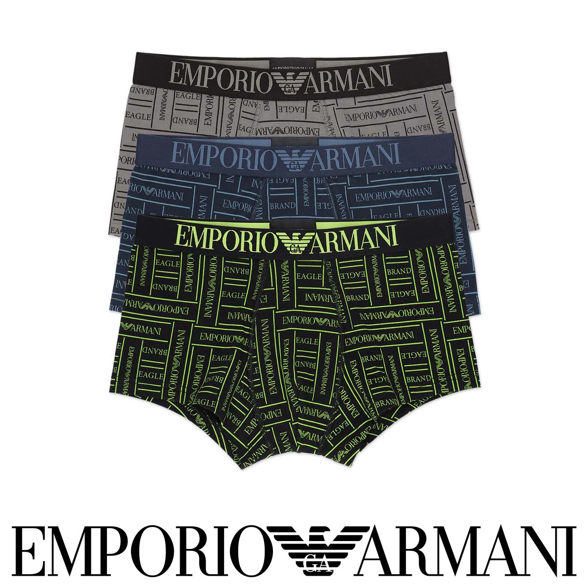 エンポリオ・アルマーニ セール！31％OFF EMPORIO ARMANI エンポリオ アルマーニ EAGLE BRAND LOGO イーグル ブランド ロゴ ボクサーパンツ ブランド コットン 綿 前閉じ EUサイズ 男性 メンズ プレゼント 無料ラッピング 贈答 アンダーウェア ギフト 54075080 公式ショップ 正規ライセンス商品