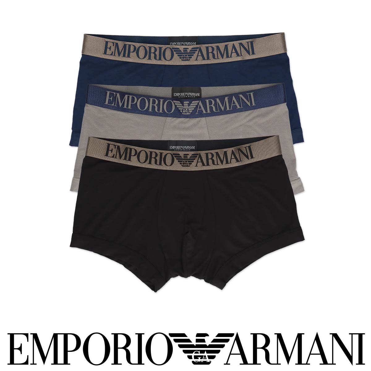 エンポリオ・アルマーニ セール！50％OFF EMPORIO ARMANI エンポリオ アルマーニ ICONIC TRUNK ロゴバンド ボクサーパンツ 前閉じ パンツ EUサイズ 男性 メンズ アンダーウェア 下着 プレゼント 無料ラッピング 贈答 ギフト 54075119 公式ショップ 正規ライセンス商品