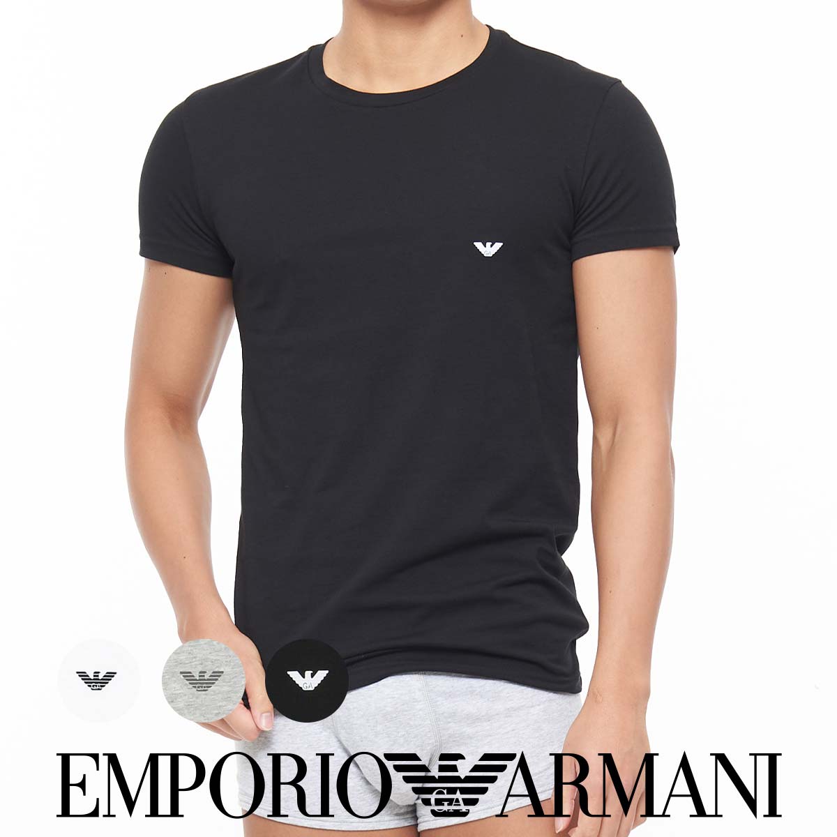 롪30OFF 1EMPORIO ARMANI ݥꥪ ޡ ȥååȥ 롼ͥå Ⱦµ  T  EU ե ץ쥼  ̵åԥ 54007295 å 饤󥹾