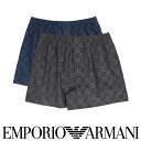 セール!50%OFF EMPORIO ARMANI エンポリオ アルマーニ イーグルジャカード ウーブン トランクス パンツ 【M/L】 男性 メンズ プレゼン...